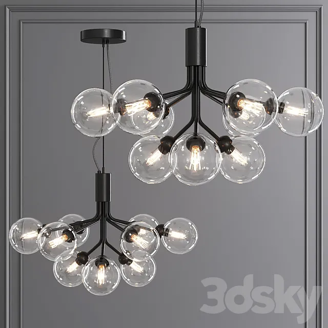 Nuura APIALES 9 by Sofie Refer Black and Clear 3DModel