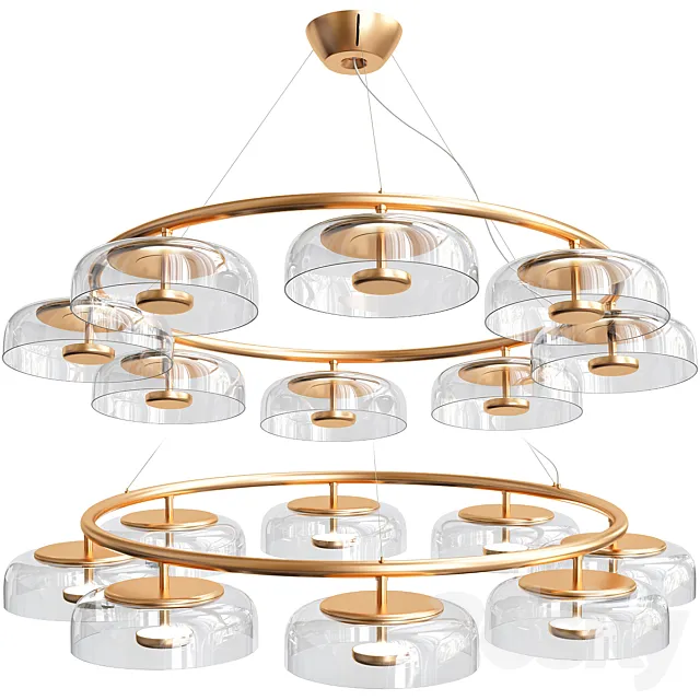 Nuura Blossi 8 Pendant Nordic Gold 3D Model