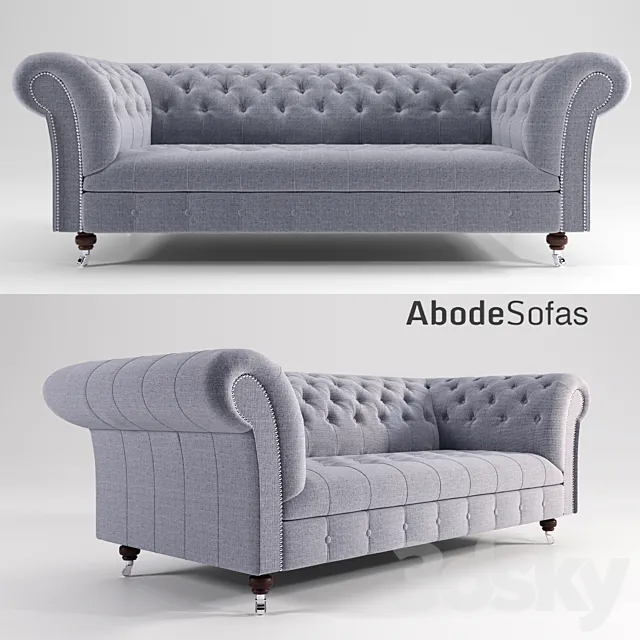 NUVO WOOL CHESTERFIELD SOFA 3D Model