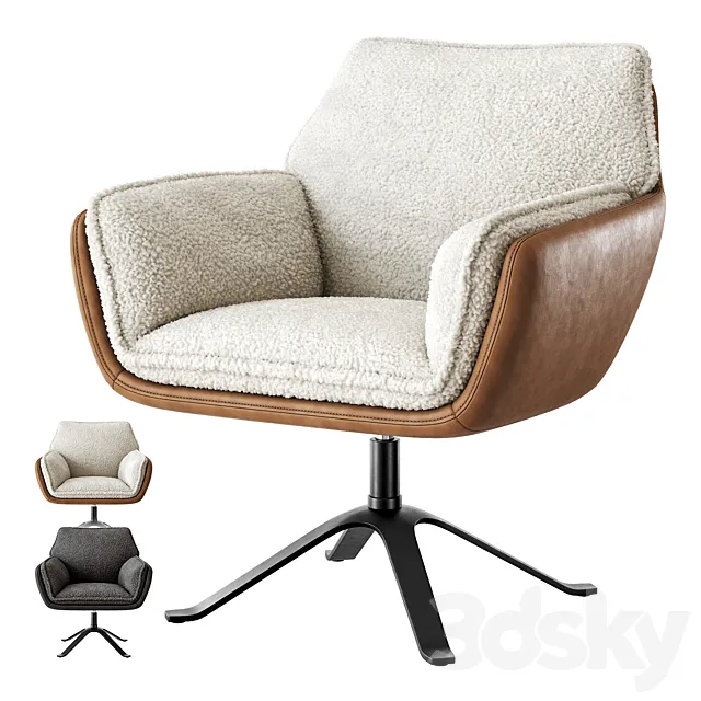 Nyles swivel desk chair by Arhaus Free Download