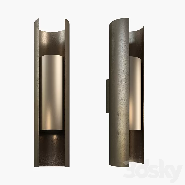 Nyx sconce in patinated brass 3D Model