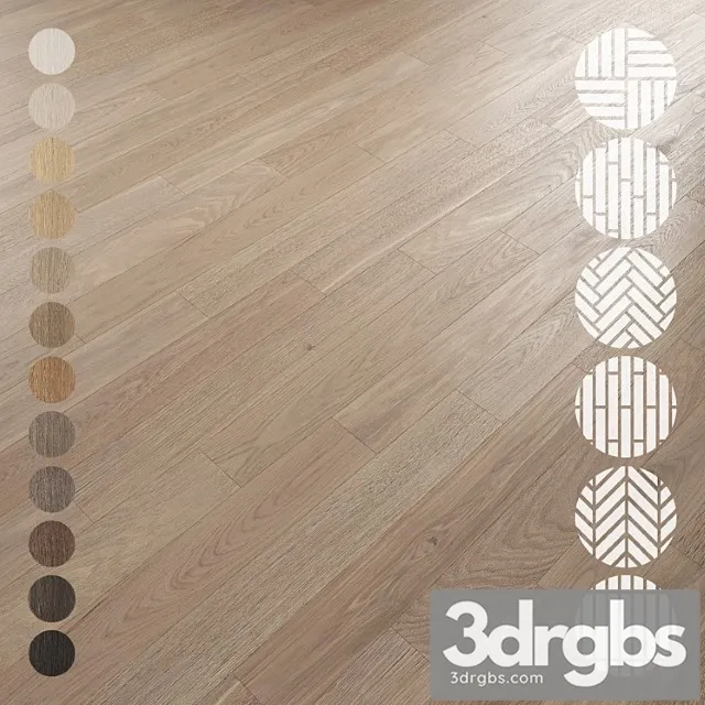 Oak Flooring Set 022 3D Model Free