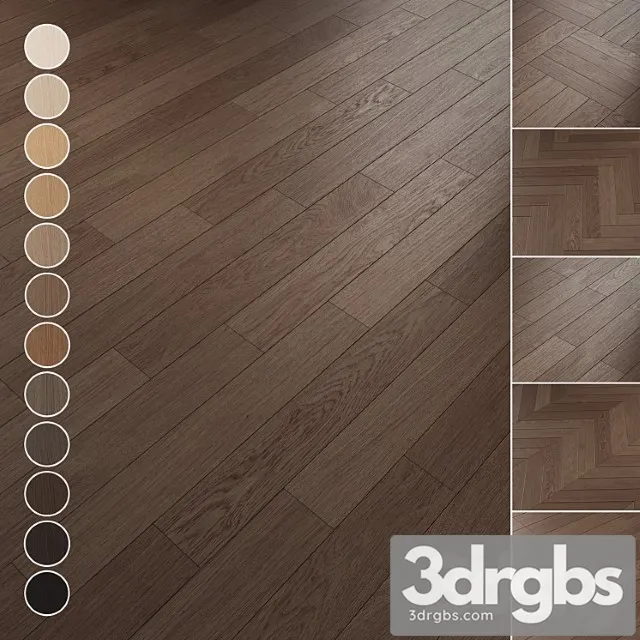 Oak Flooring Set 081 3D Model Free