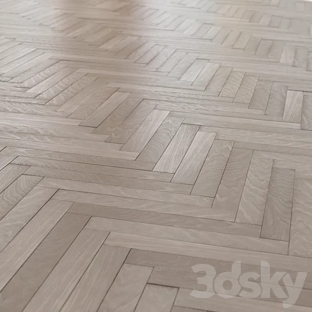 oak herringbone parquet 3D Model