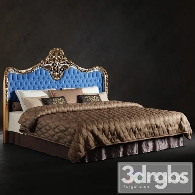 Oak Lucretia Heabord Bed 3D Model Free