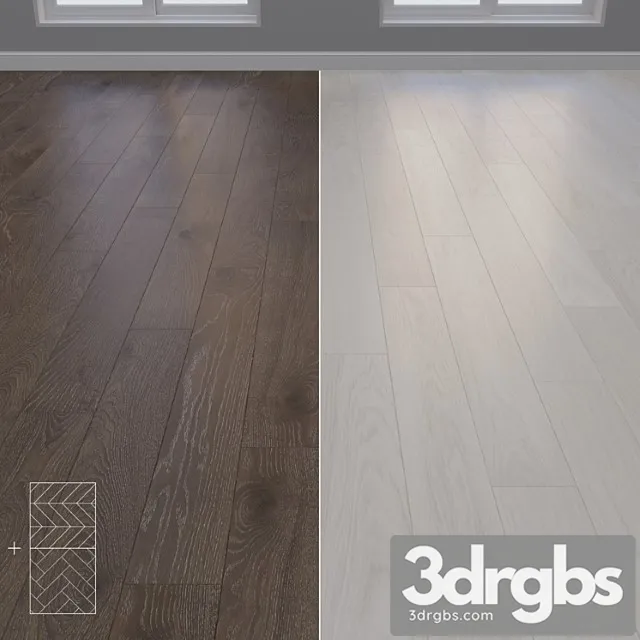 Oak Parquet 2 Types Layout Herringbone Chevron And Linear Setdo25 3D Model Free