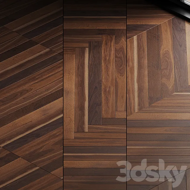 Oak parquet board 08 (wood floor set) 3DModel