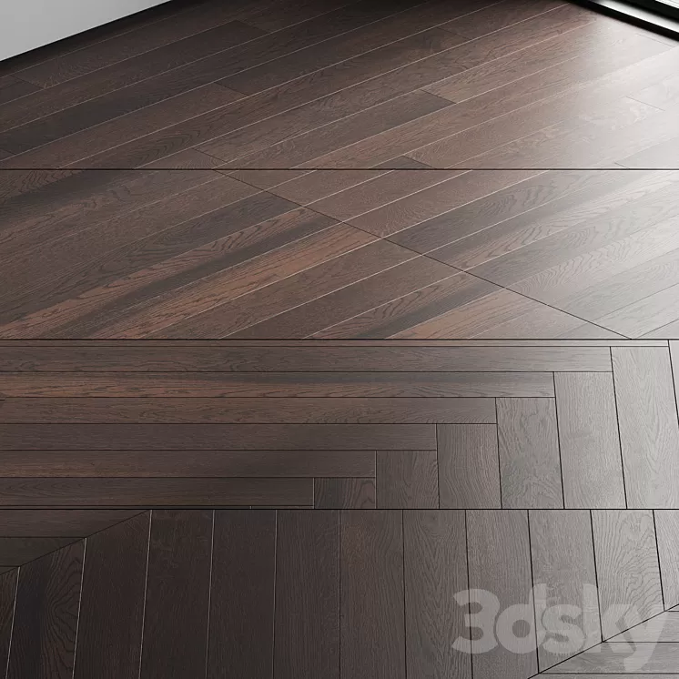 Oak parquet board 14 3D Model Free