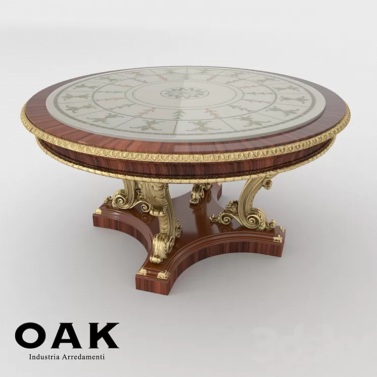OAK Redwwod Table mg1024 3D Model