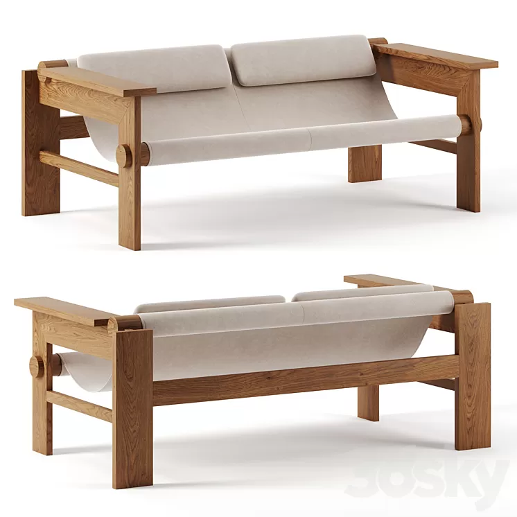 Oak sofa by Haos 3D Model
