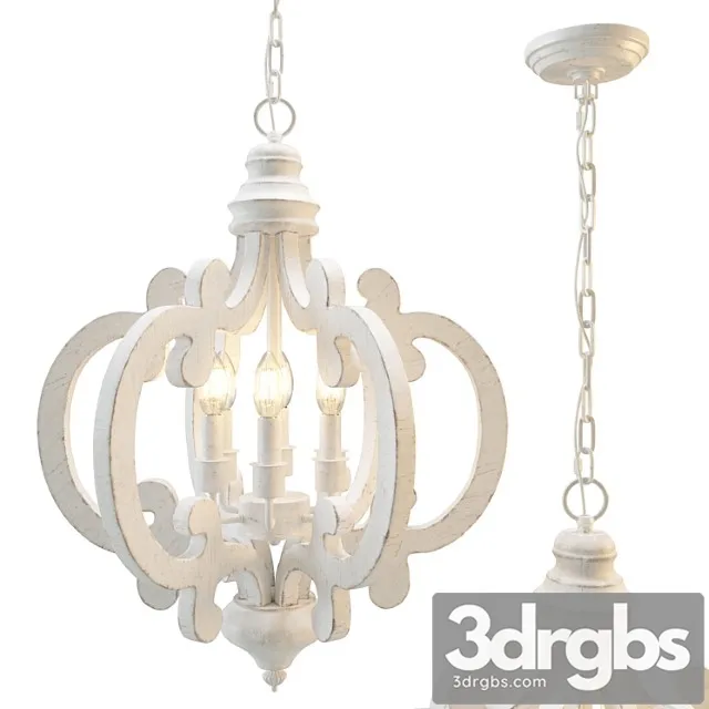 Oaks Aura Sovremennaia 6 Svetovaia Podvesnaia Liustra Iz Derevenskogo Dereva 3D Model Free