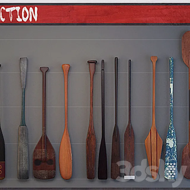 Oars Collection 3DModel