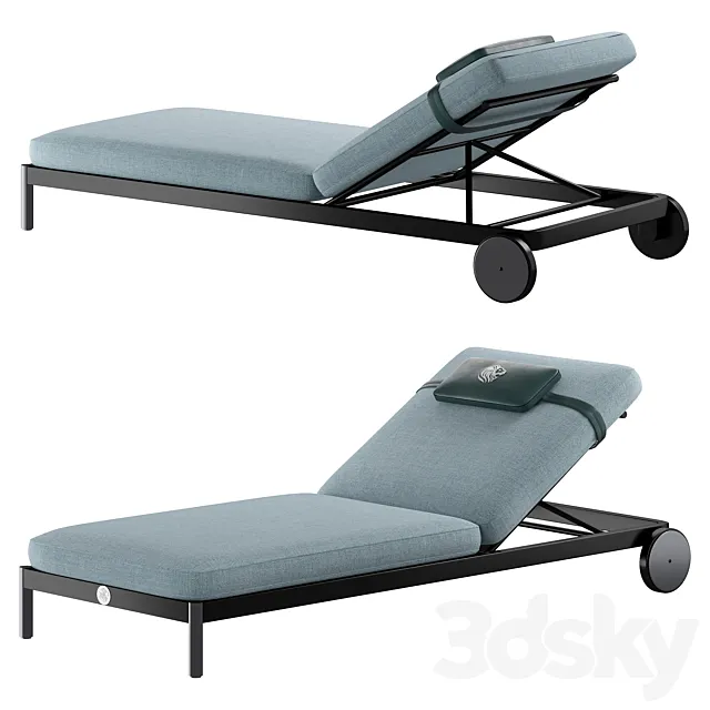 Oasis boutdoor chaise longue by giorgiocollection 3D Model