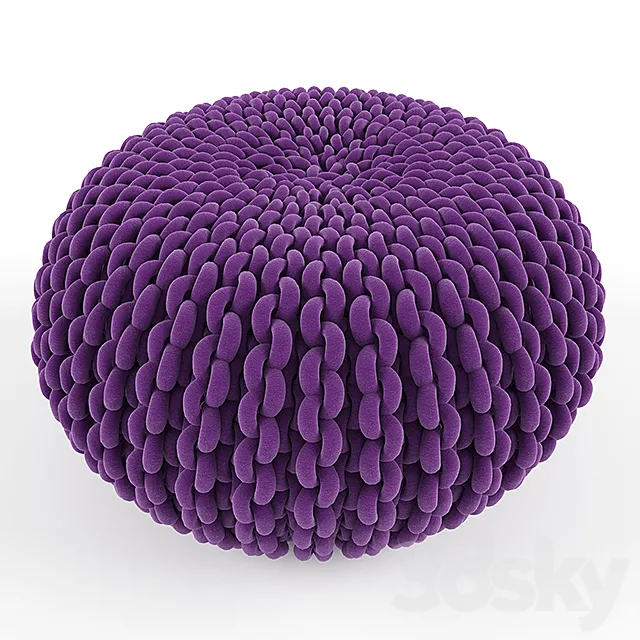 Oasis Knitted Pouf 3D Model