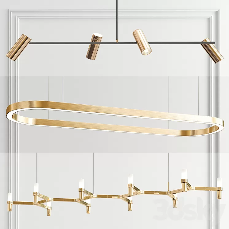 Obie Shake Plana Pendant - 3 type 3D Model