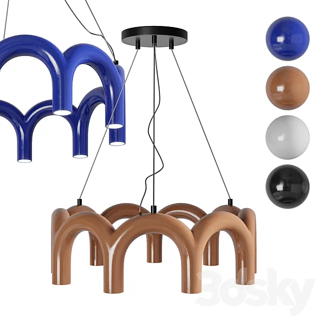 Oblure Arch Circle LED Chandelier 3D Model