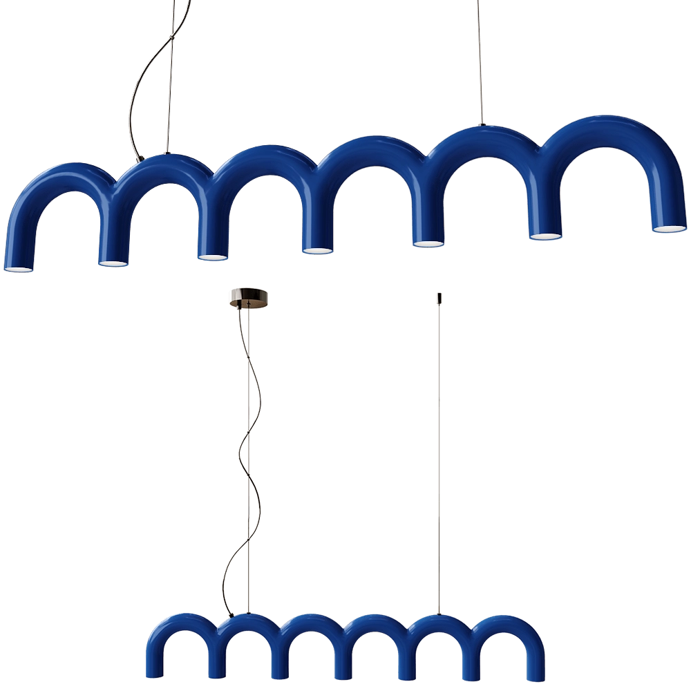 Oblure - Pendant lamp Arch Black 3D Model