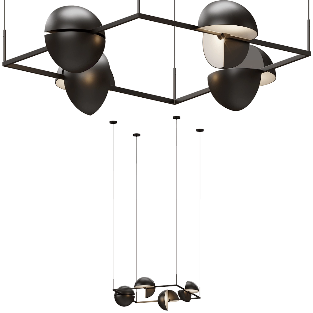 Oblure - Pendant lamp Trapeze Quartette 3D Model