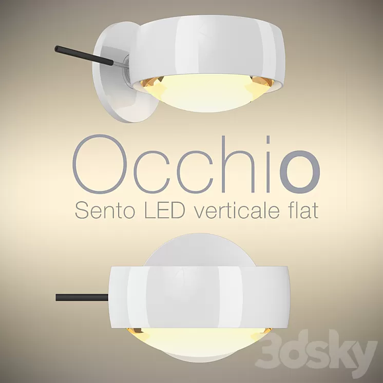Occhio wall luminaire sento led verticale flat 2014 3D Model