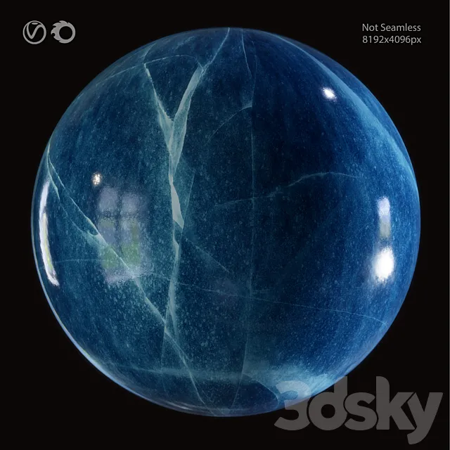 Ocean Blue Marble_Slab 3D Model