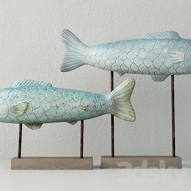 Ocean Fish Figure Set 3D Model