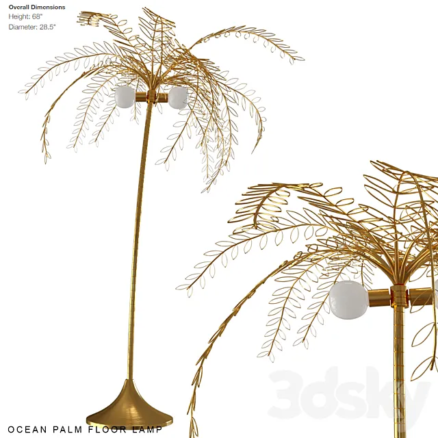 Ocean palm floor lamp 3DModel