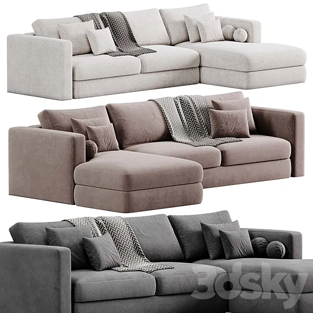 Oceanside Sofa By Crateandbarrel 3D Model