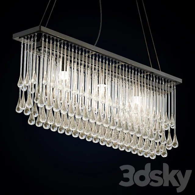 Ocher drizzle chandelier 3DModel