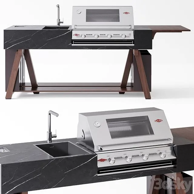 OCQ BBQube Outdoor kitchen 3D Model