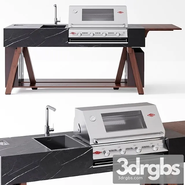 Ocq bbqube outdoor kitchen 3D Model Free