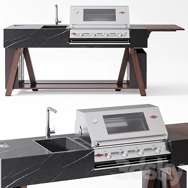 OCQ BBQube Outdoor kitchen 3DModel