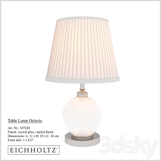 Octavia Table Lamp by Eichholtz 3D Model