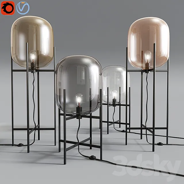 Oda Floor Lamps 3D Model