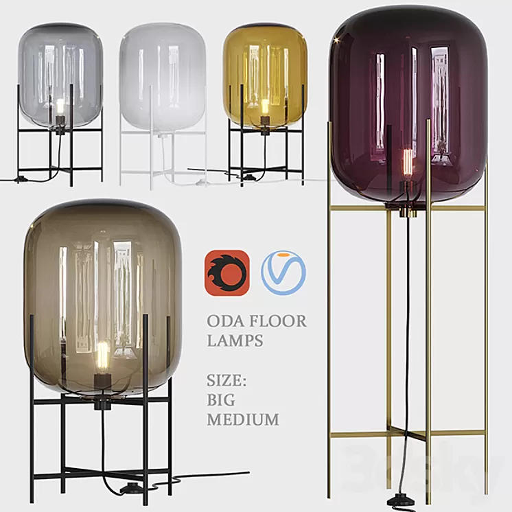 Oda floor lamps 3D Model
