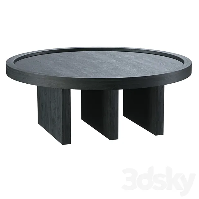 ODD Table Contemporary Side Table in Wood by Lucas Faber 3D Model