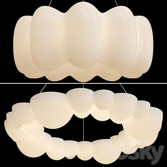 ODDLY & DONUT CHANDELIER 3D Model