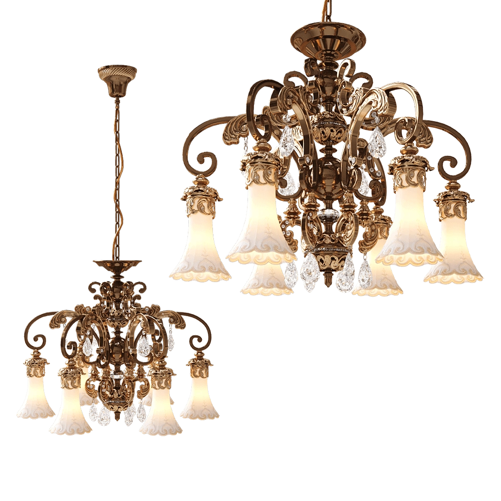 Odeon Light - Chandelier Pong 2431/6 3D Model