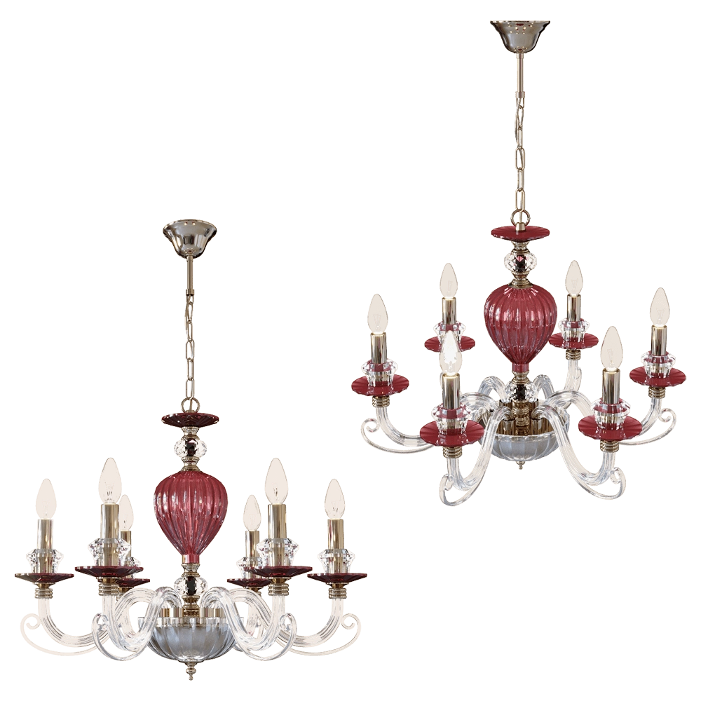 Odeon Light - Chandelier Siena 3929/6 3D Model