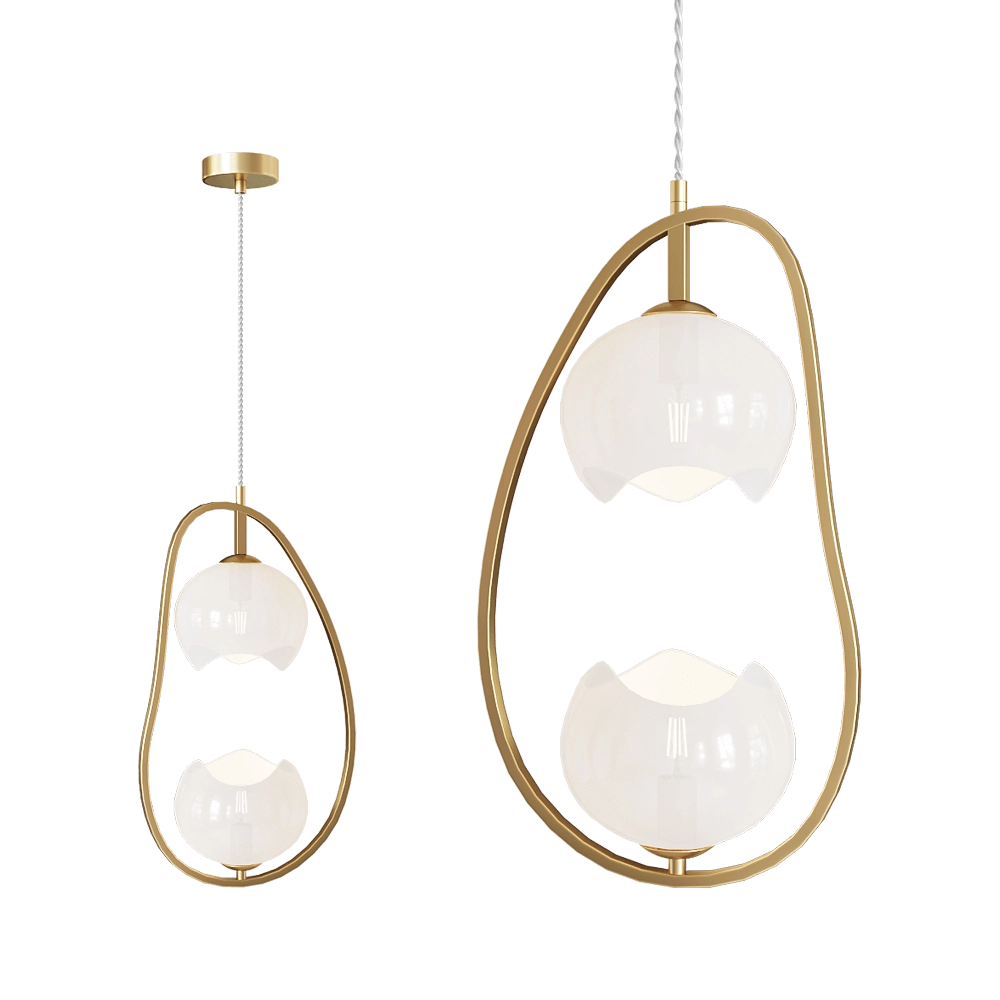 Odeon Light - Pendant lamp Waterlily 4873/2 3D Model