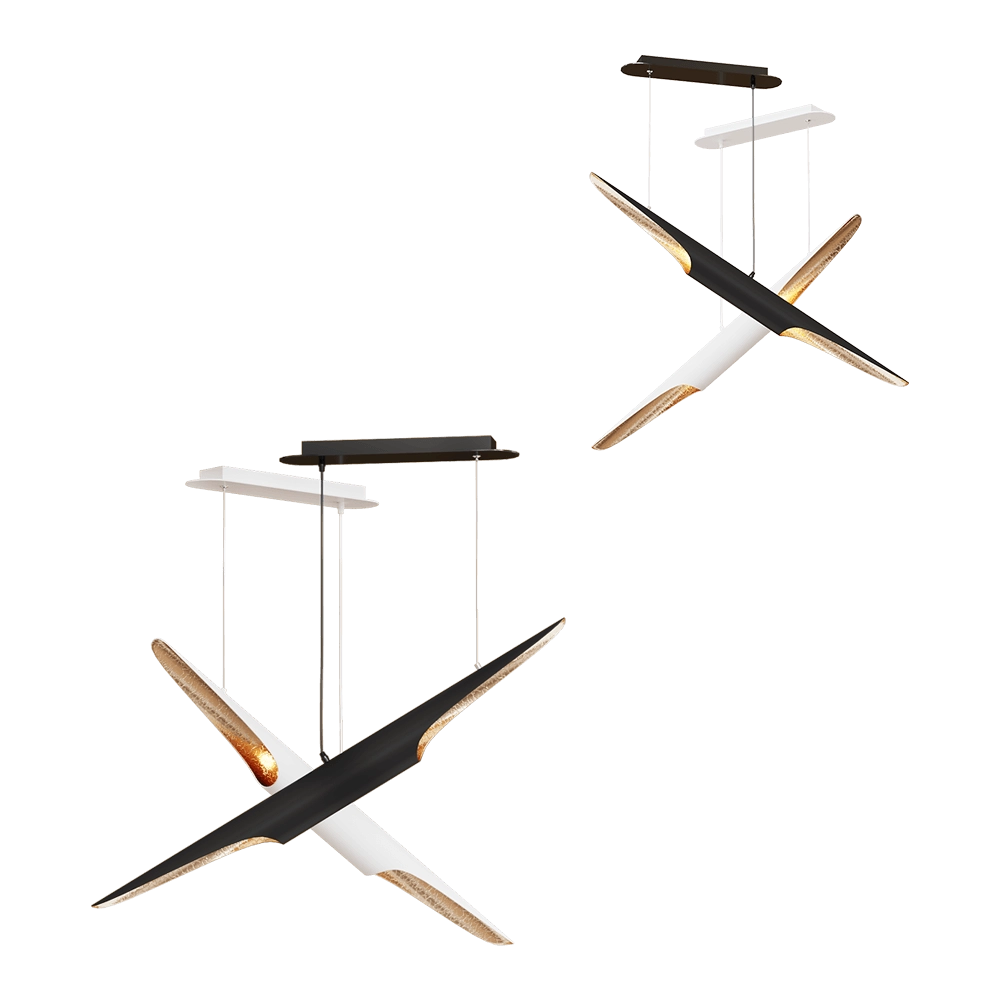 Odeon Light - Pendant lamp Whitney 3816/50G 3D Model