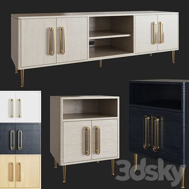 Odetta Media Console & Nightstand 3DModel