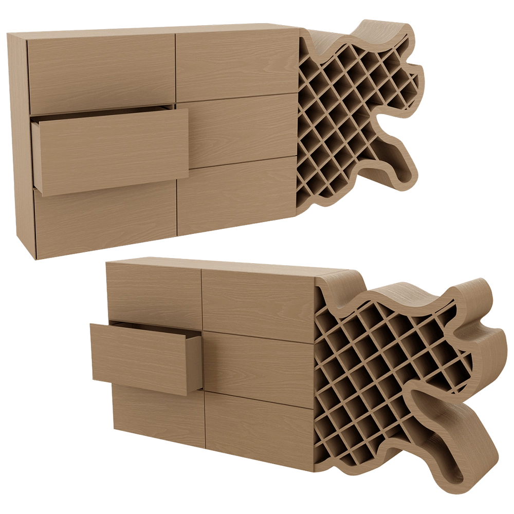 ODINGENIY - Chest of drawers Stump 6 drawers 3D Model