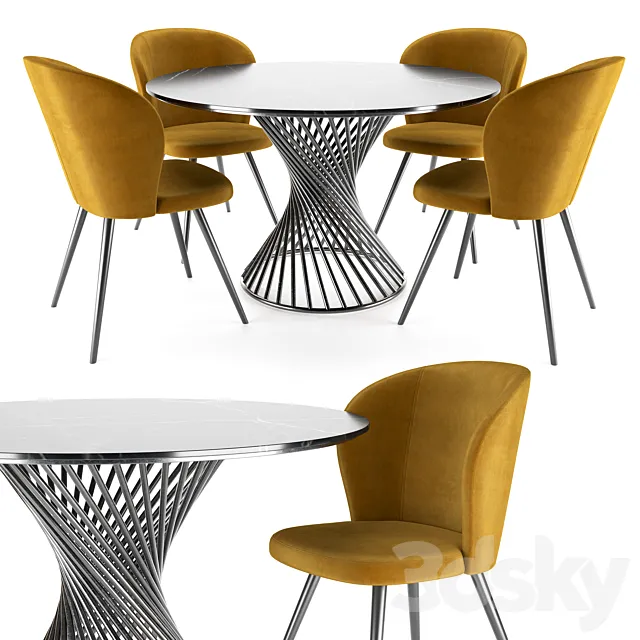 Odri chair and Tornado table 3DModel