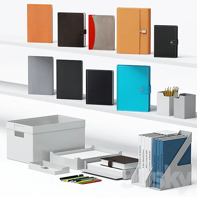 Office accessories 3D Model