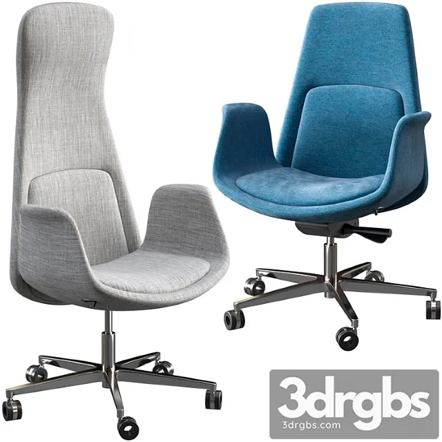 Office armchair milani nordic 2 3D Model Free