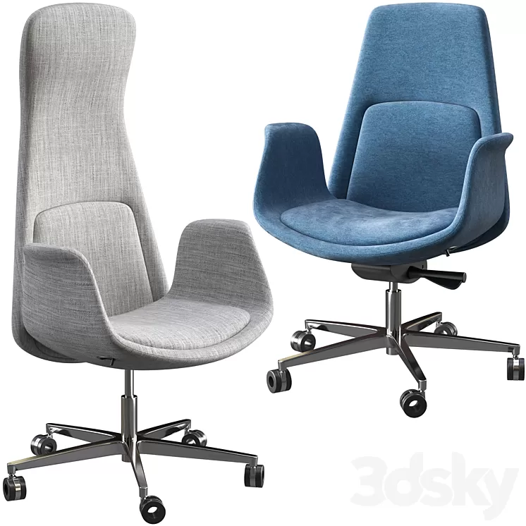 Office armchair Milani Nordic 3D Model