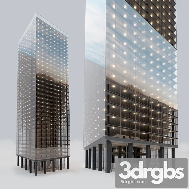 Office Building Skyscraper 7 3D Model Download