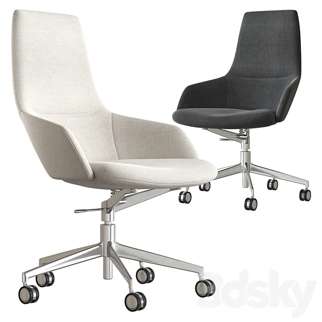 Office chair ASTON by Arper 3D Model
