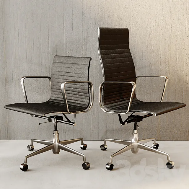 Office chair Eames Ribbed.Charles & Ray Eames 3D Model