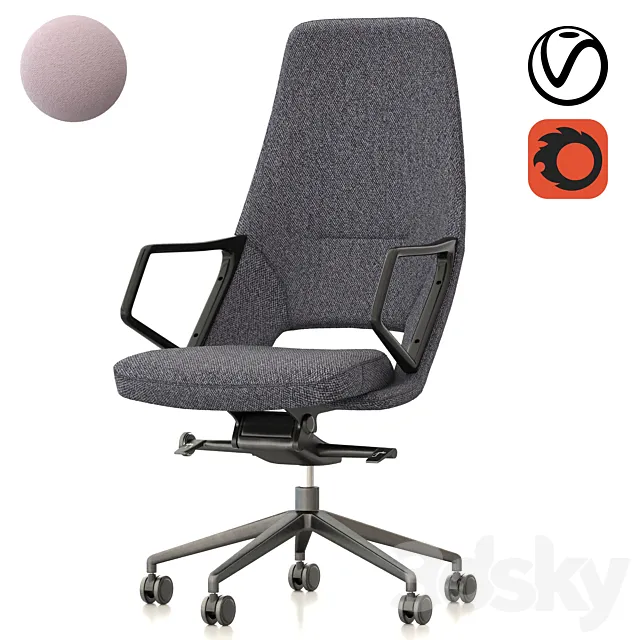 Office chair GT RACER X-1805-1 FABRIC 3D Model